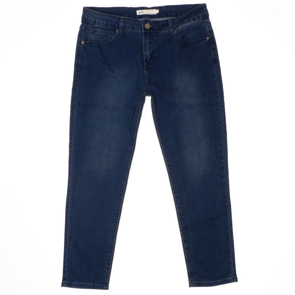 Glitz Skinny Fit Jeans Size 15 Junior Plus Blue Denim Stretch Measures 33 x 26